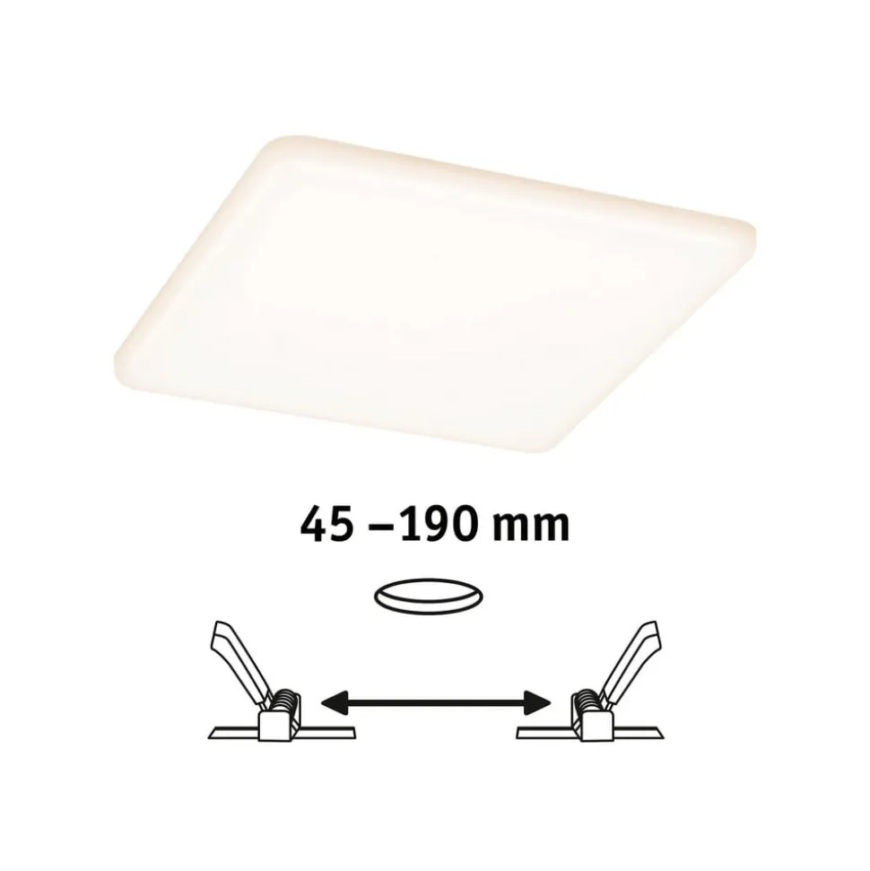 Paulmann LED-panel Veluna 3.000K kantet, 18,5cm
