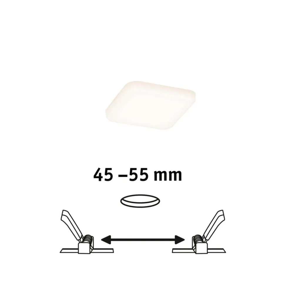 Paulmann LED-panel Veluna 3.000K kantet, 7,5cm