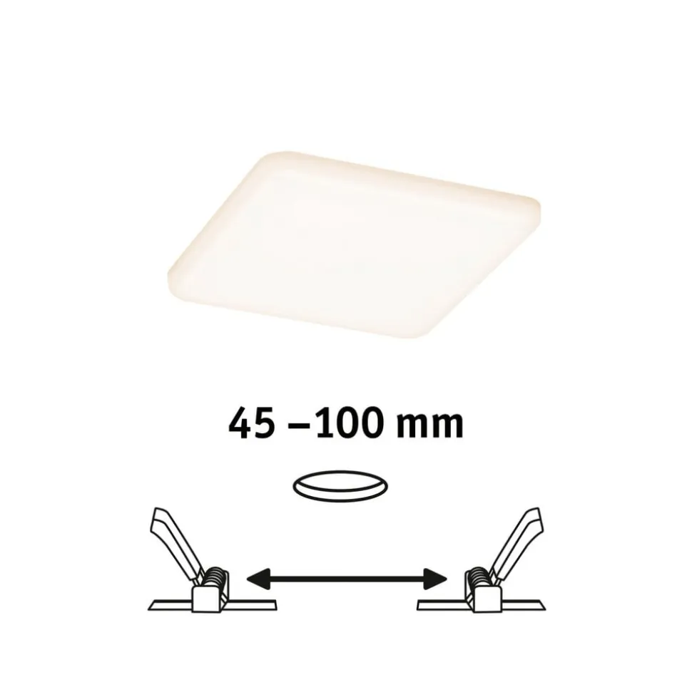 Paulmann LED-panel Veluna 3.000K kantet, 12,5cm