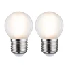 Paulmann LED-pære E27 5 W 2.700 K mat, 2 stk.