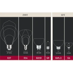 Paulmann LED-reflektor GU10 7W 2.700K dæmpet krom