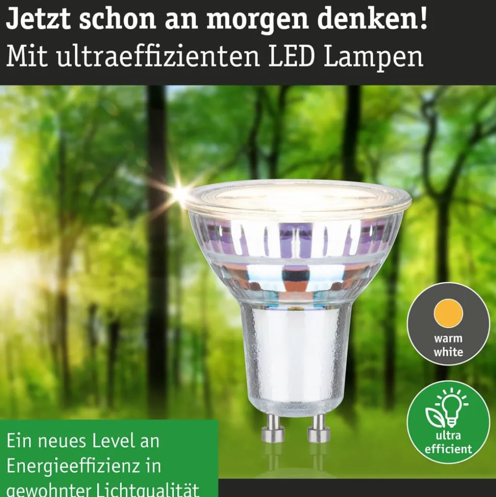Paulmann LED-reflektor GU10 2,5 W, 3.000 K, 450 lm, 100° 3 enheder