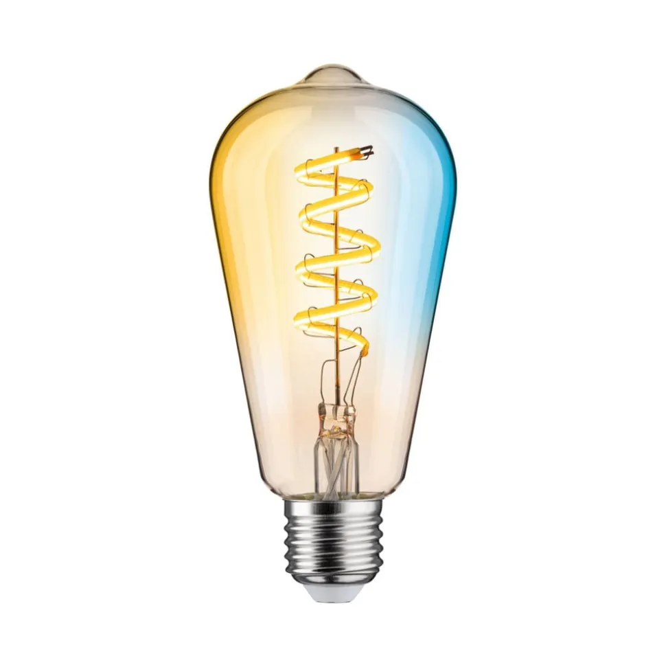 Paulmann LED-rustik pære ZigBee E27 7,5W CCT guld
