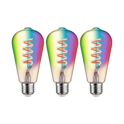 Paulmann LED-Rustika ZigBee E27 6,3W RGBW guld 3er