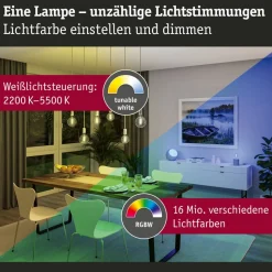Paulmann LED-Rustika ZigBee E27 6,3W RGBW guld 3er