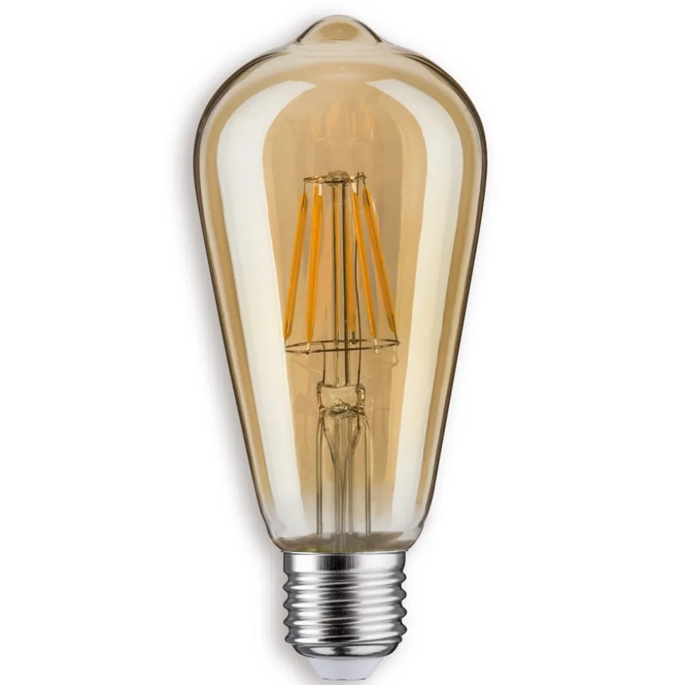Paulmann LED-rustikpære E27 6,5 W 825 ST64, guld