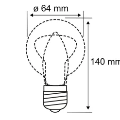Paulmann LED-rustikpære E27 6,5 W 825 ST64, guld