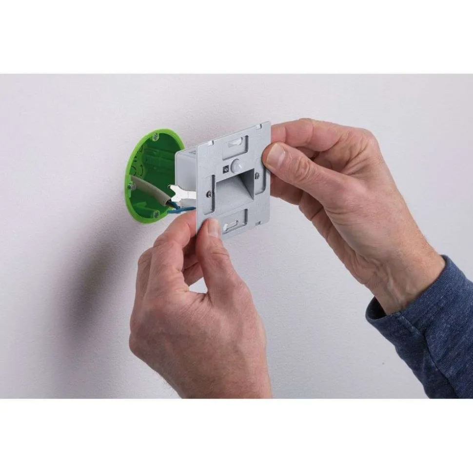 Paulmann LED-sensor-vægindbygningslampe Edge Quadro sort 8 cm