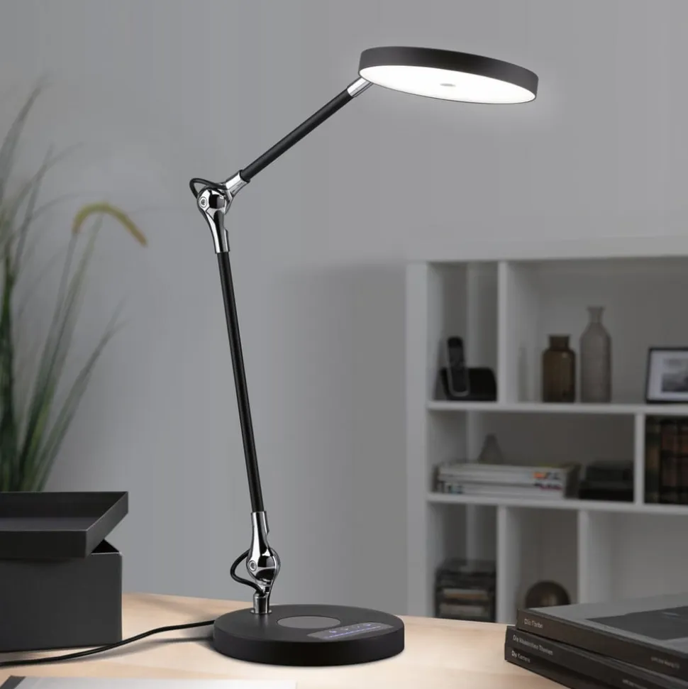 Paulmann LED-skrivebordslampe Numis, sort, dæmpbar, CCT