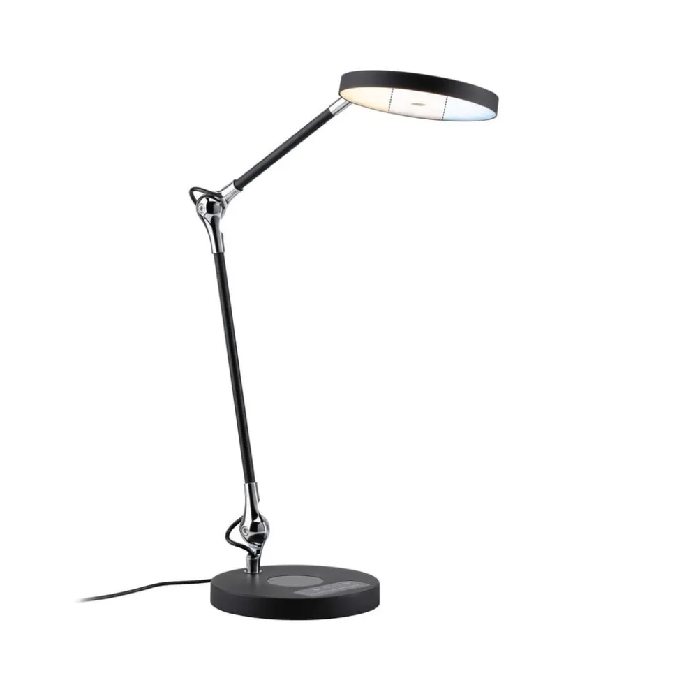 Paulmann LED-skrivebordslampe Numis, sort, dæmpbar, CCT