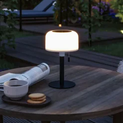 Paulmann LED-solcellelampe Bartja, sort, IP44 dæmpbar