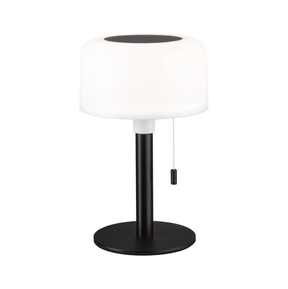 Paulmann LED-solcellelampe Bartja, sort, IP44 dæmpbar