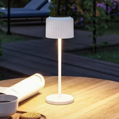 Paulmann LED-solcellelampe Else, hvid, IP44, dæmpbar