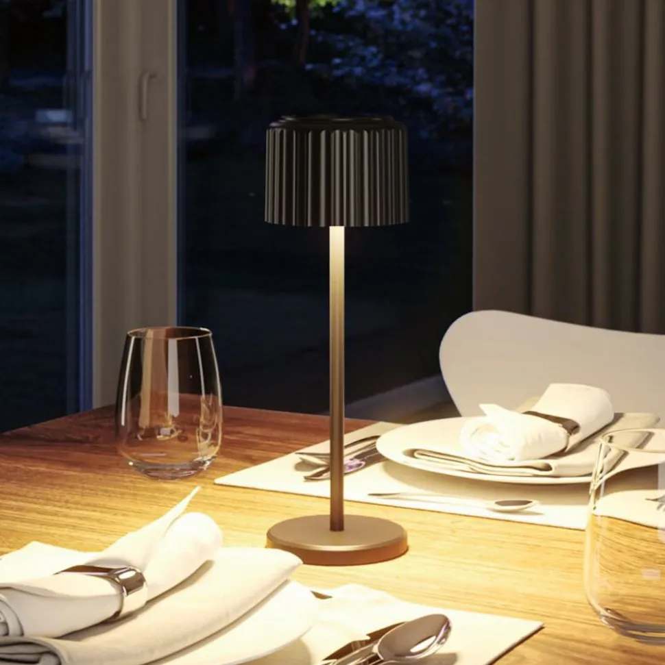 Paulmann LED-solcellelampe Else, sort, IP44 dæmpbar