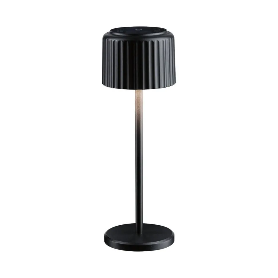Paulmann LED-solcellelampe Else, sort, IP44 dæmpbar