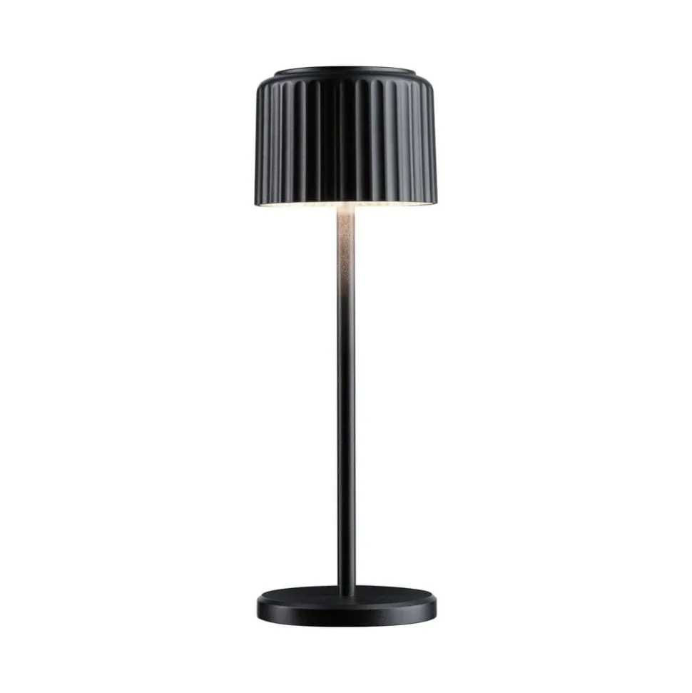 Paulmann LED-solcellelampe Else, sort, IP44 dæmpbar