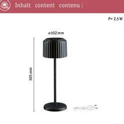 Paulmann LED-solcellelampe Else, sort, IP44 dæmpbar