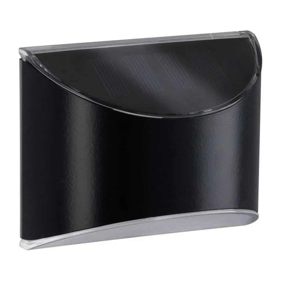 Paulmann LED-solcelle-væglampe Elliot, antracit, IP44