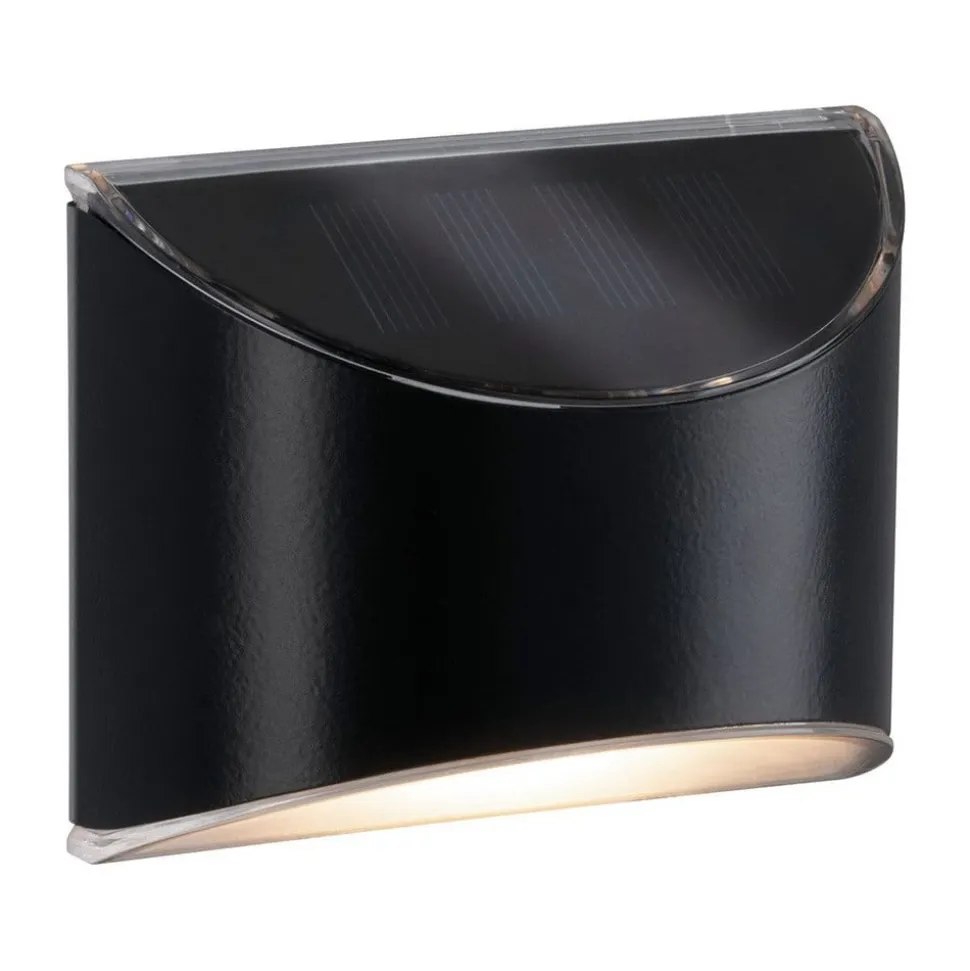 Paulmann LED-solcelle-væglampe Elliot, antracit, IP44