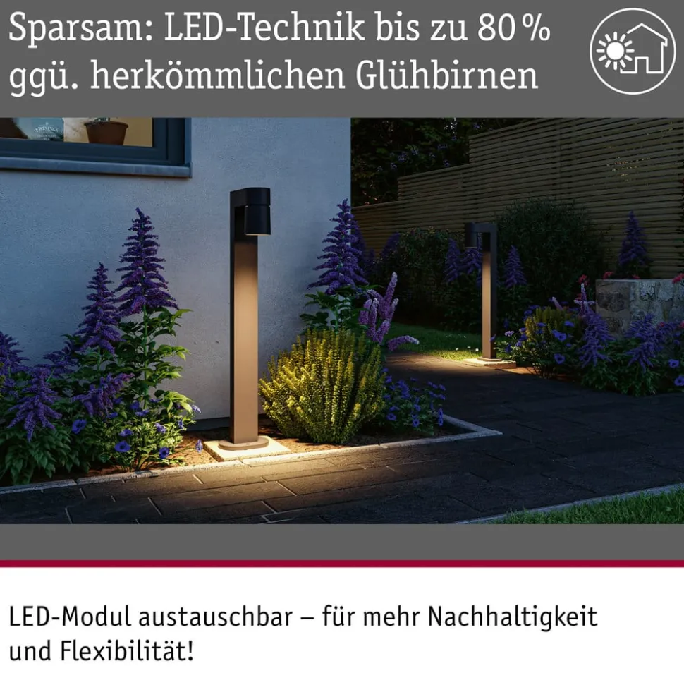 Paulmann LED-stibelysning Kimu 1, antracit, 3.000 K