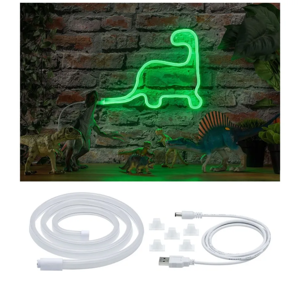Paulmann LED-strip Neon Colorflex USB 1 m grøn