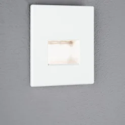 Paulmann LED-vægindbygningslampe EDGE, hvid