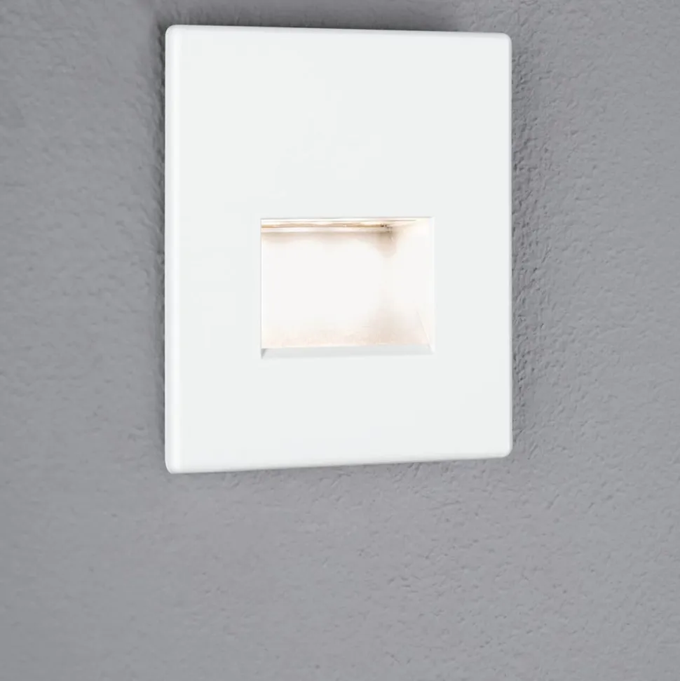Paulmann LED-vægindbygningslampe EDGE, hvid