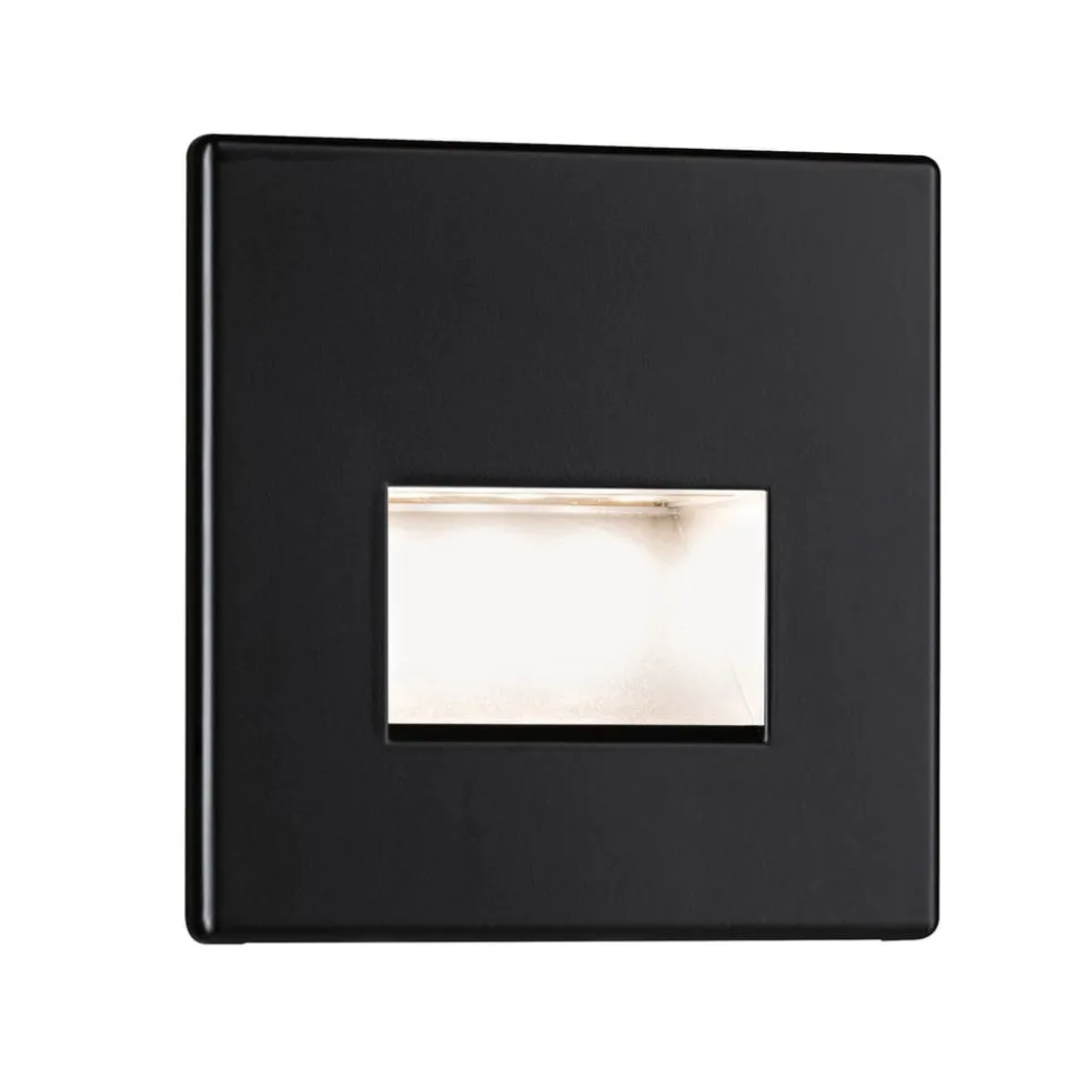 Paulmann LED-vægindbygningslampe EDGE, sort