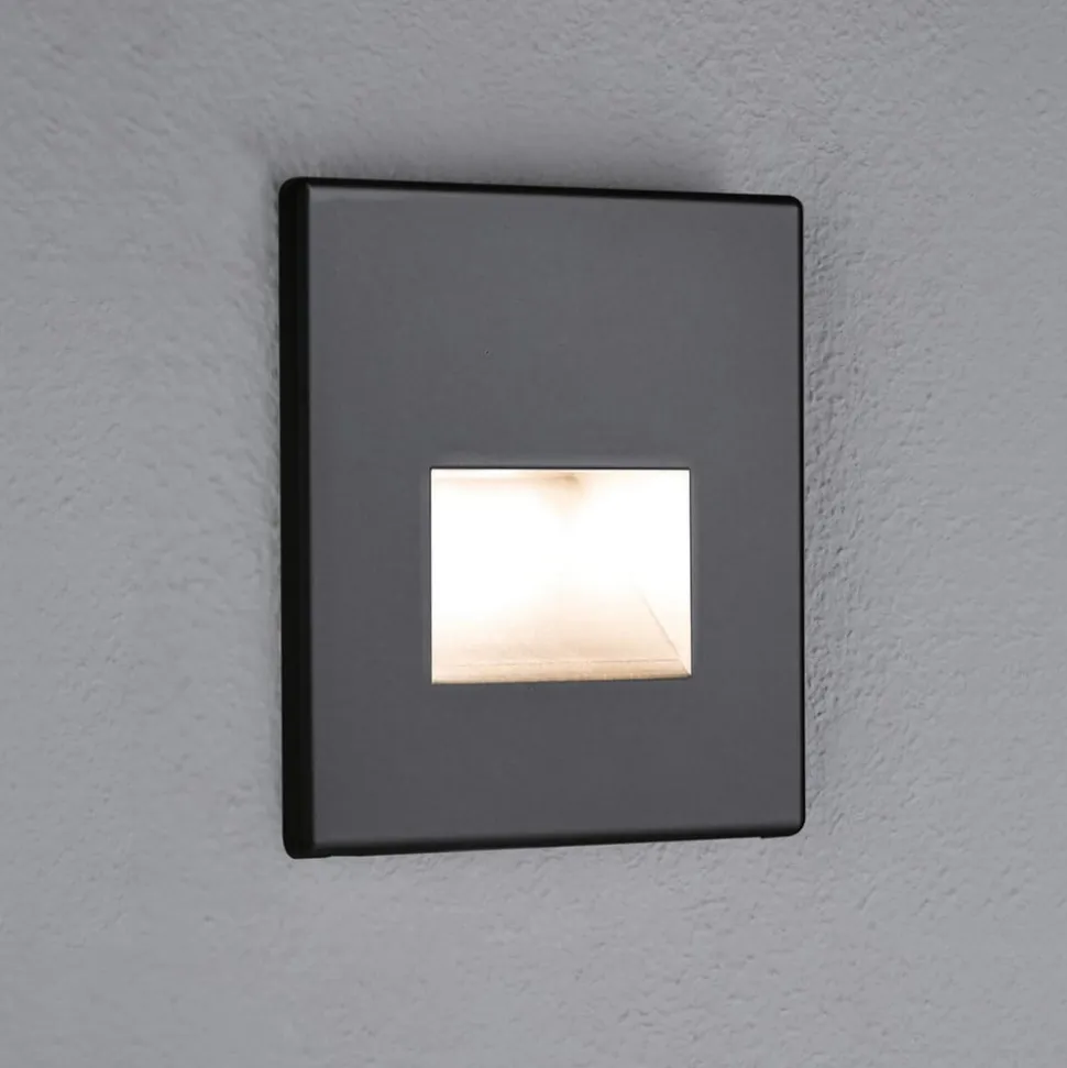 Paulmann LED-vægindbygningslampe EDGE, sort