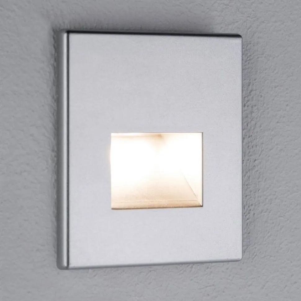 Paulmann LED-vægindbygningslampe EDGE, krom mat