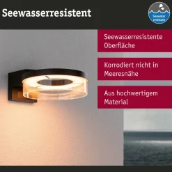 Paulmann LED-væglampe Capera, antracit, CCT, IP44