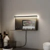 Paulmann LED-væglampe Jarina sort 35 cm hylde USB-port