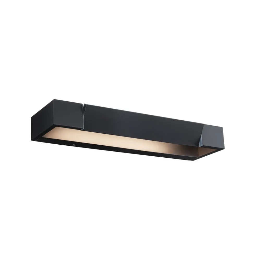 Paulmann LED-væglampe Lucille, sort, 40 cm IP44 dæmpbar
