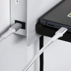 Paulmann LED-væglampe Serra, venstre, USB-C, hvid/sort