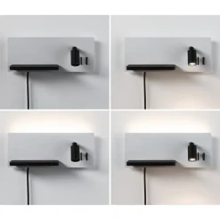 Paulmann LED-væglampe Serra, sort, 2.700K, højre