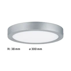 Paulmann Lunar LED-panel, rundt, Ø 30 cm, krom