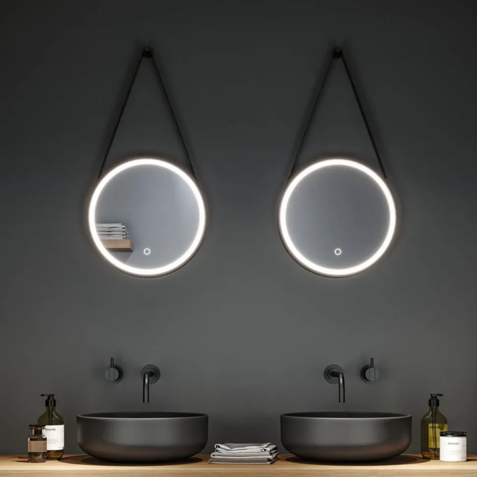 Paulmann Miro LED-hængespejl CCT Ø40cm Framelight