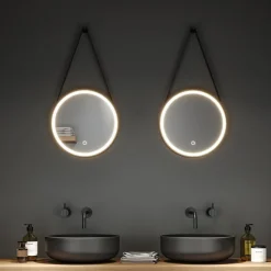 Paulmann Miro LED-hængespejl CCT Ø40cm Framelight