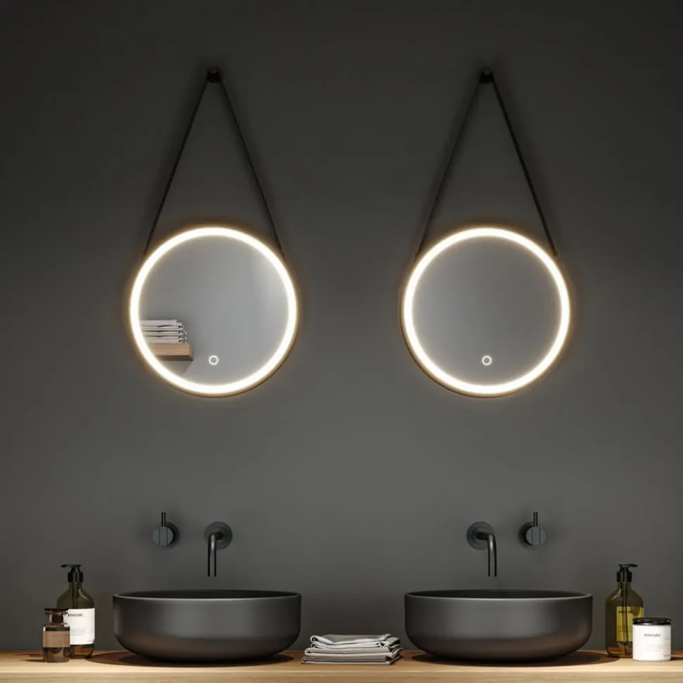 Paulmann Miro LED-hængespejl CCT Ø40cm Framelight