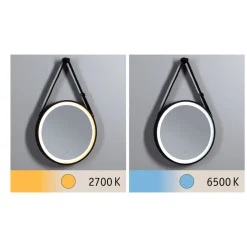 Paulmann Miro LED-hængespejl CCT Ø40cm Framelight
