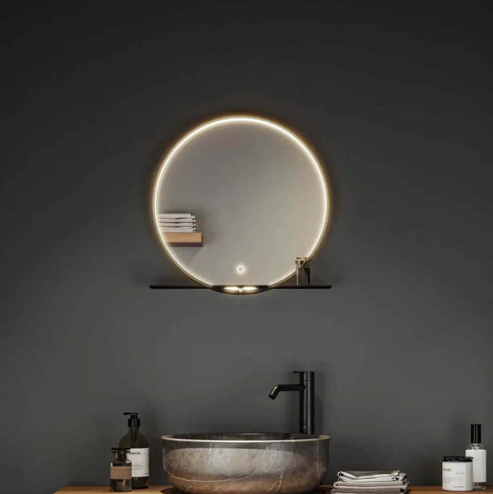 Paulmann Miro LED-vægspejl CCT Ø50cm Framelight