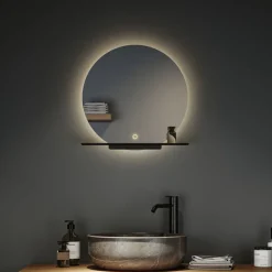 Paulmann Miro LED-vægspejl CCT Ø50cm Baggrundsbelysning
