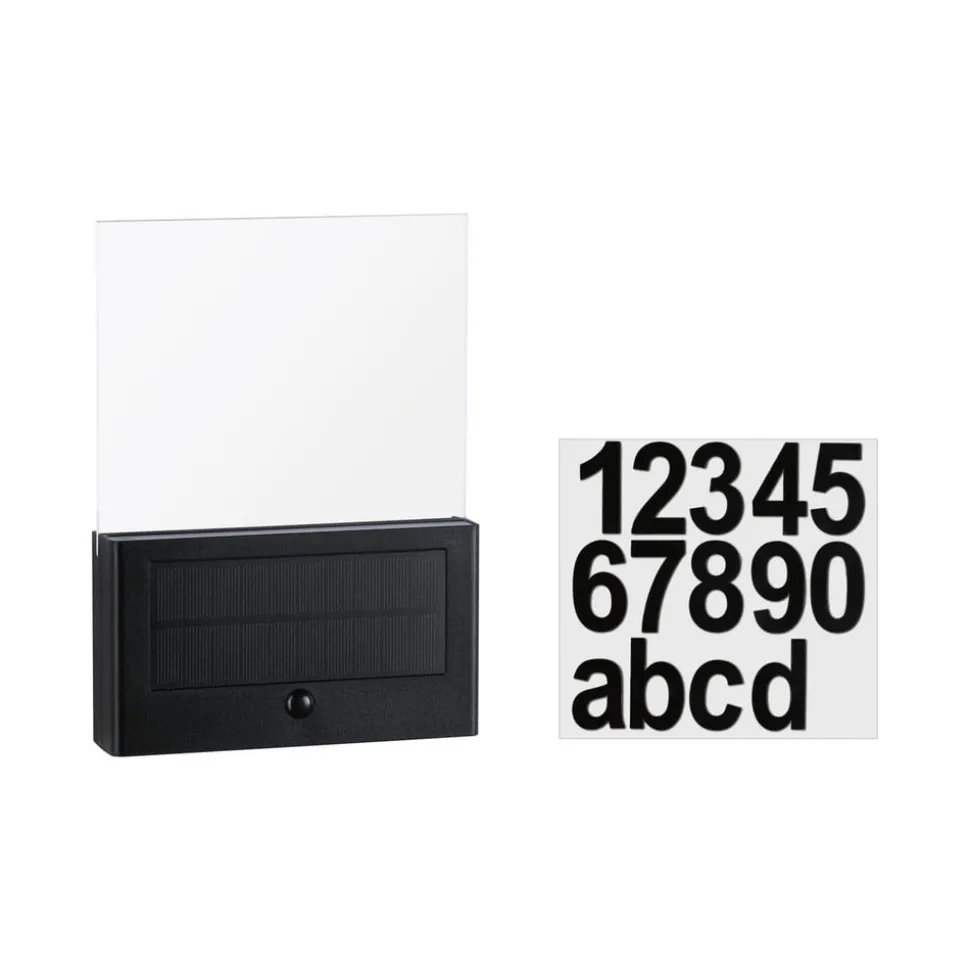 Paulmann Neda LED-husnummerlampe, solcelle, sensor