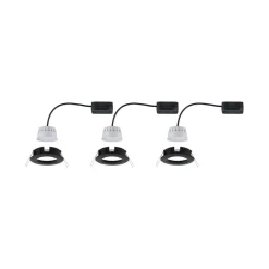 Paulmann Nova Coin 3 stk, rund, 3Stepdim, sort