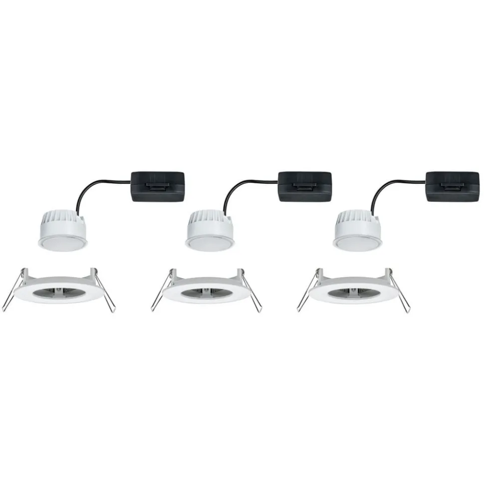 Paulmann Nova LED indbygningslampe 3stk. stiv hvid