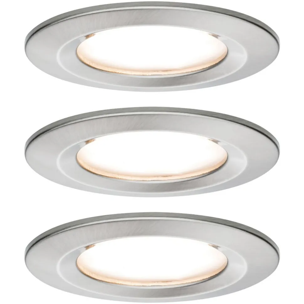 Paulmann Nova LED indbygningslampe 3stk. stiv jern