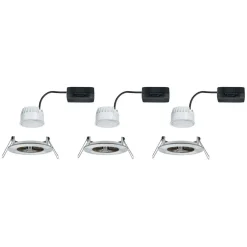 Paulmann Nova LED indbygningslampe 3stk. stiv jern
