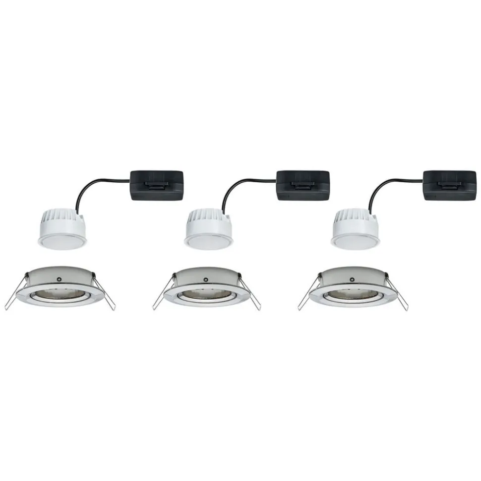 Paulmann Nova LED-spot 3 stk. drejelig, jern