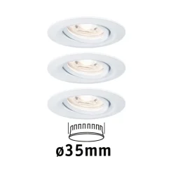 Paulmann Nova mini indb.-spot 3 stk. vipbar hvid