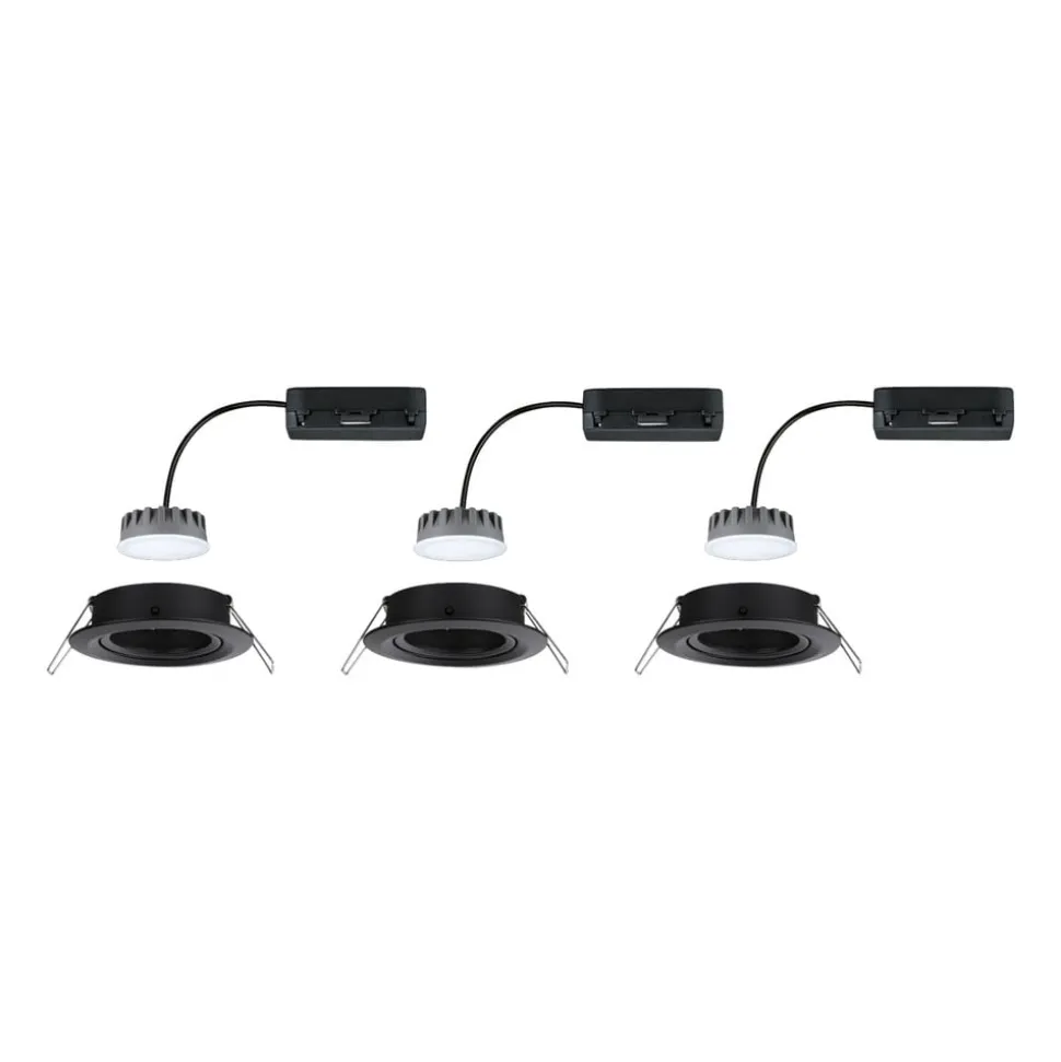 Paulmann Nova Plus Coin 3 stk IP23 2.700K sort